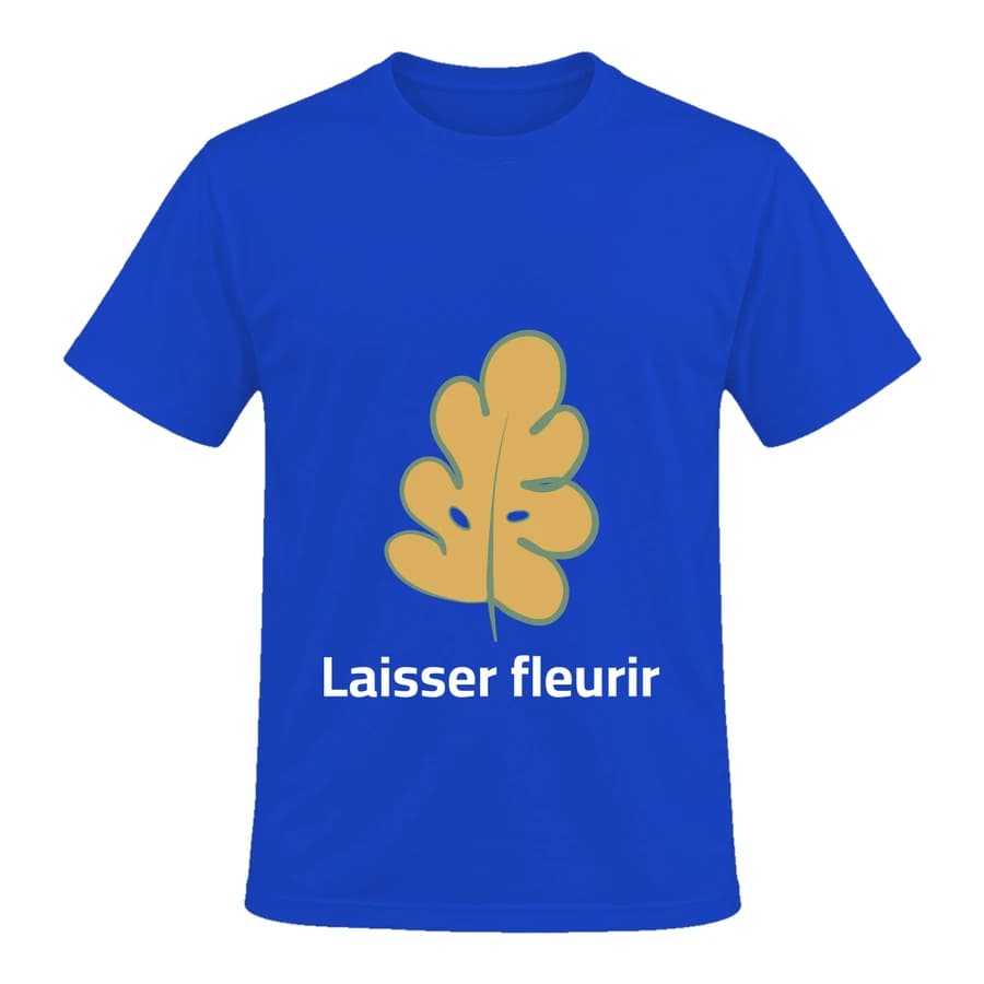 T-shirt — Feuillage · Jardin secret — الأمام — أزرق
